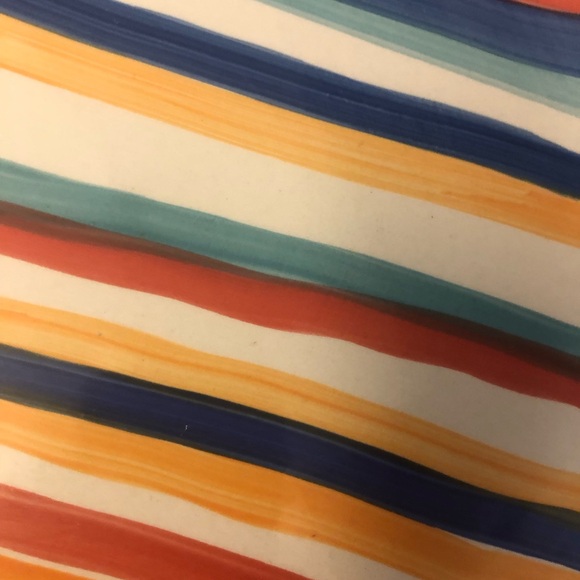 Tabletops Gallery Water Color Red 12-1/2” hand-painted Serving Bowl Large - Picture 10 of 12